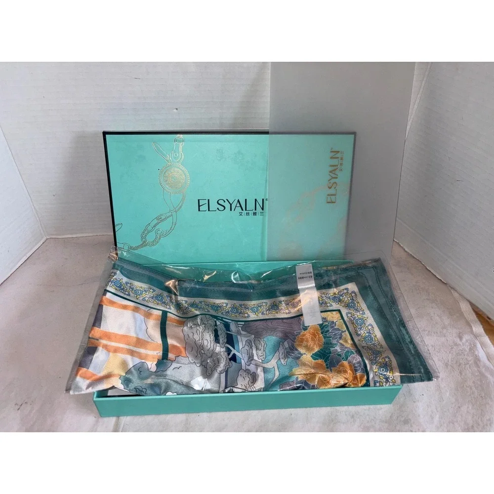 ELSYALN Luxury Mulberry Silk Scarf